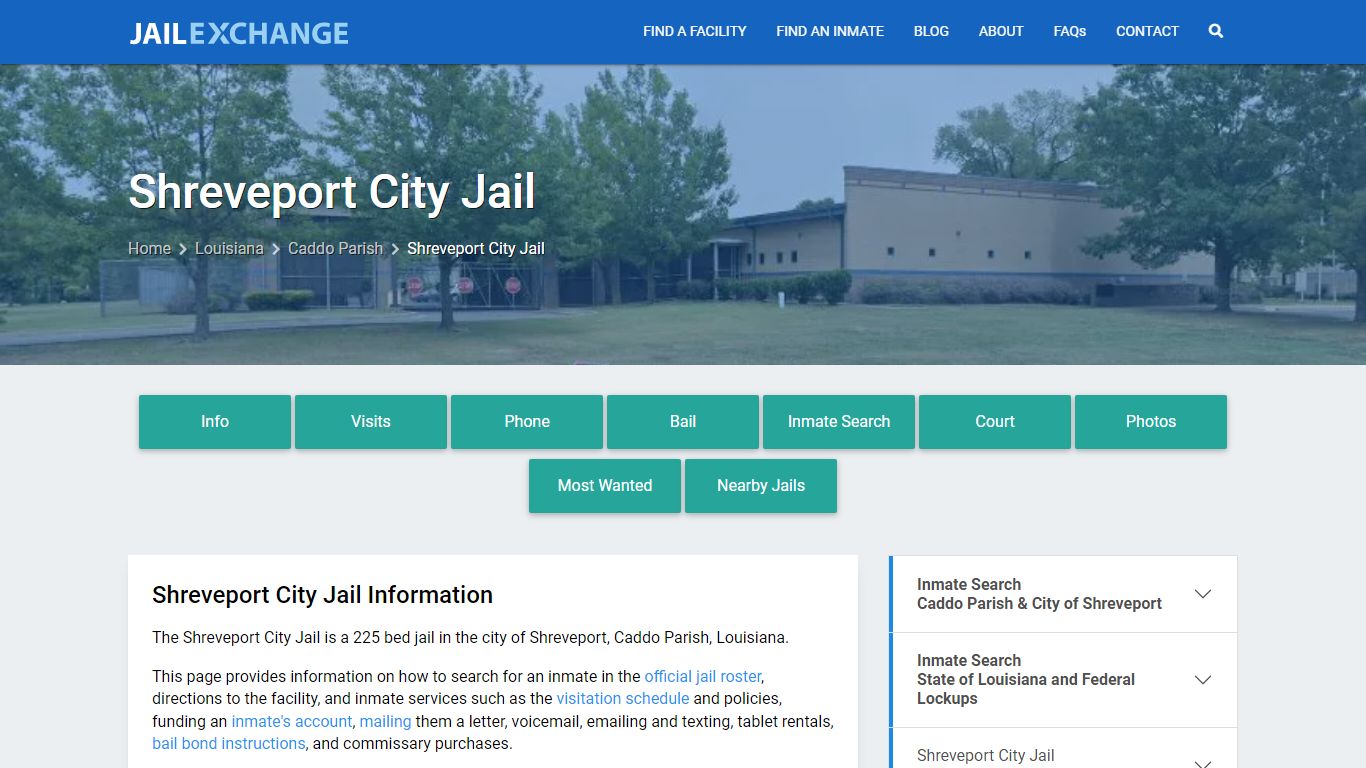 Shreveport City Jail, LA Inmate Search, Information